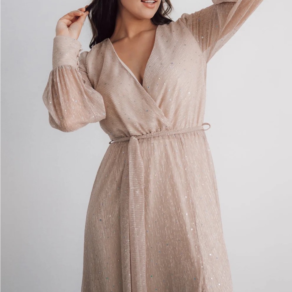 NWT Baltic Born Champagne Abigail Sparkle Gown